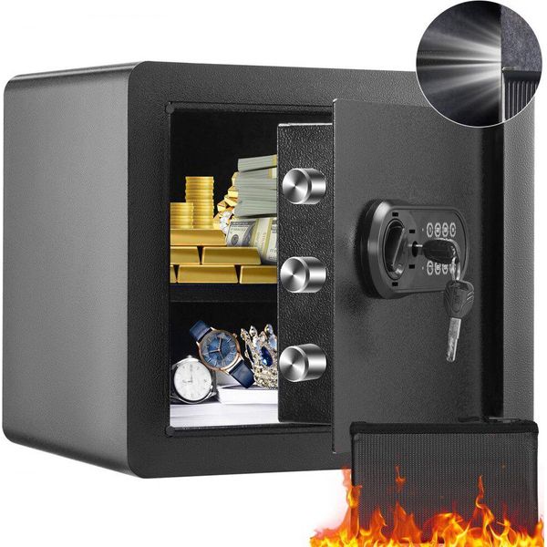 Serratura Di Sicurezza Da 1,2 Piedi Cubi - Cassaforte In Acciaio Per Contanti E Oro - 15,8 X 11,8 X 13,8 Pollici-image
