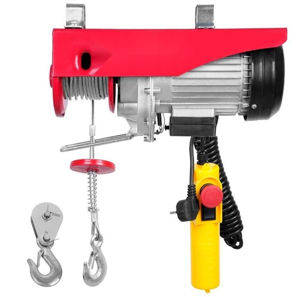 Argano Elettrico A Fune - Da 300 Kg A 600 Kg - Altezza Di Sollevamento 12 M - Argano A Fune Motorizzato 1150W - Motore In Rame - Blocco Puleggia 10 M/Min - Velocità Di Sollevamento - Paranco Con Telecomando A Cavo - Paranco A Catena A Cavo-image