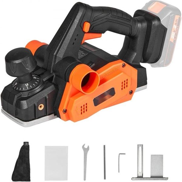 Pialla Elettrica 20V - Pialla Manuale Compatta 82Mm - Pialla Elettrica Per Legno Con Profondità Di Piallatura Di 2Mm - 16500 Giri/Minuto - Pialla A Una Mano Con Lame Hss E Doppio Sistema Di Uscita Della Polvere - Pialla Manuale-image