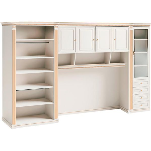 Armadio Bianco Di Lusso In Legno Massiccio Mobili Di Design Camera Da Letto-image