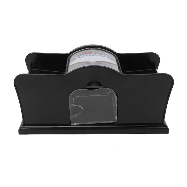 1-2 Deck Manuale Carta Shuffler Poker Playing Card Casino Card Manuale Shuffler Strumento (Nero)-image