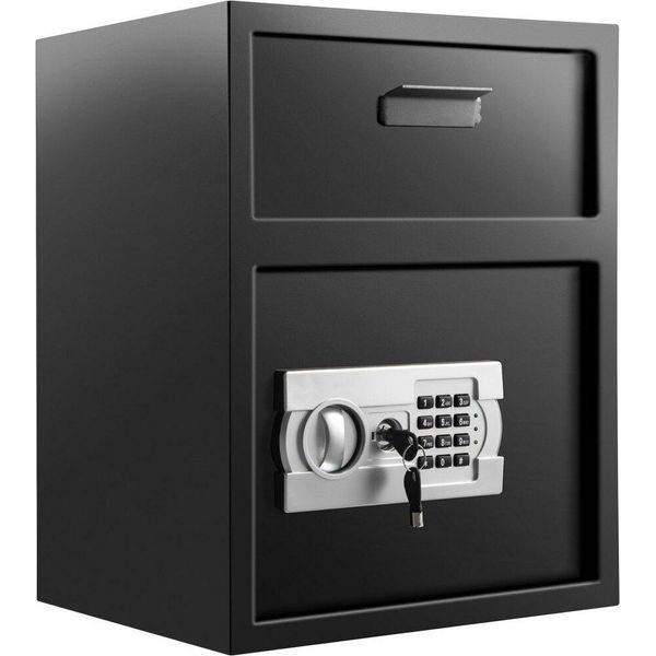 Cassaforte Elettronica Di Sicurezza Per Mobili - Cassaforte Con Serratura A Combinazione Elettronica - Cassaforte Nera Per Mobili - Robusta Cassaforte Acciaio Al Carbonio - Ignifuga-image