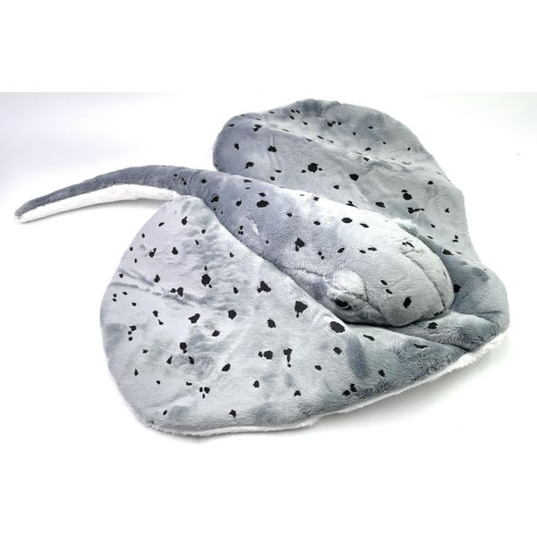 Onwomania Peluche In Tessuto Animale Pastinaca Grande Pesce Piatto 60Cm Grigio-image