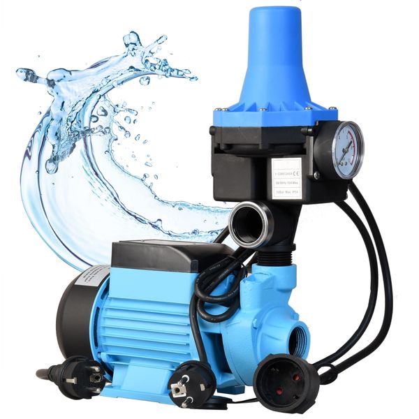 Pompa Per Acqua Qb 60 Con Pressostato Csk 31 - Comando Della Pompa - Pompa Da Giardino (370W 2100L/H Prevalenza 39M) Pressione Di Accensione Regolabile Protezione Contro Il Funzionamento A Secco-image