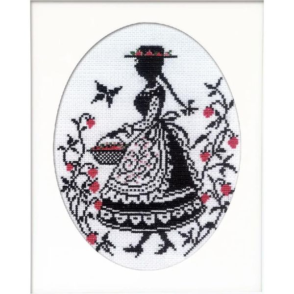 Kit Per Punto Croce Contato Olympus "Strawberry Picking"", 29,5X23,4Cm, Originale Dal Giappone"-image