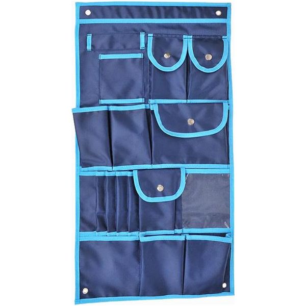 Organizzatore Pensile Organizzatore Pensile In Tessuto Per Campeggio Caravan Camper Roulotte Barca Tenda 40 X 73 Cm Blu-image