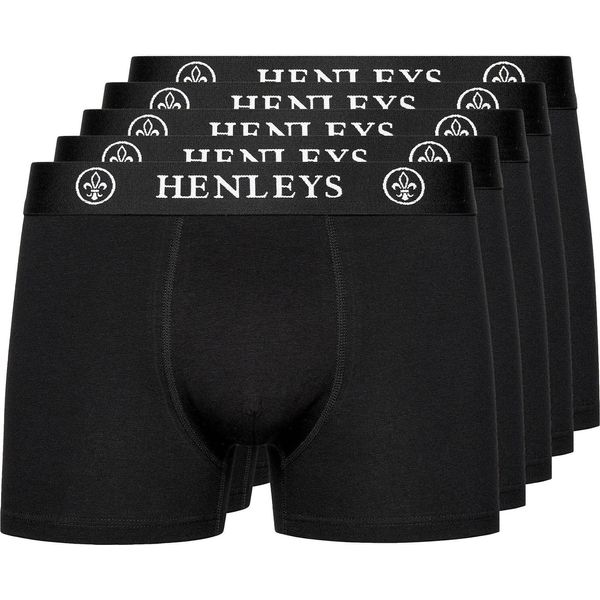 Henleys - Boxer "Mcblacken"" Da Uomo (Confezione Da 5) BG1335 (Xl) (Nero)"-image