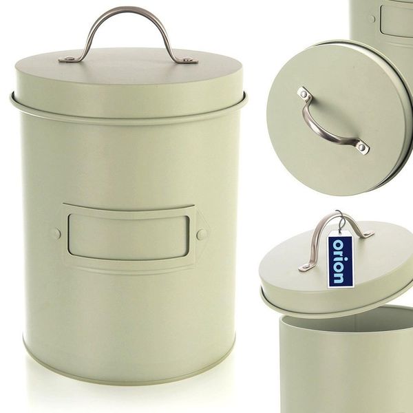 Orion Contenitore Di Stoccaggio Scatola Di Stoccaggio Stagno Metallo Secchio Verde Greenish 1,3 L-image