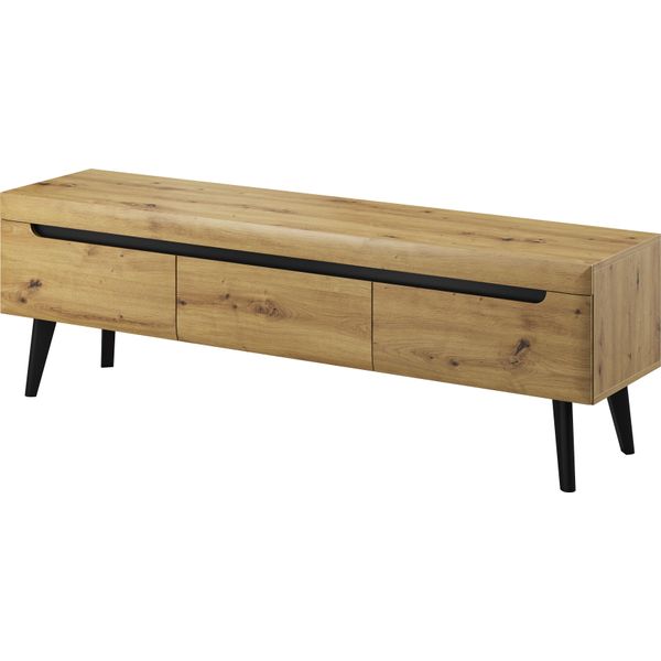 Armadio Rtv Rovere Artisan 160 Cm Design Moderno Su Gambe Nere-image