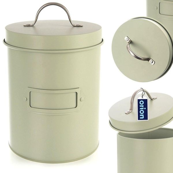 Orion Contenitore Di Stoccaggio Scatola Di Stoccaggio Stagno Metallo Secchio Verde Greenish 2,2 L-image