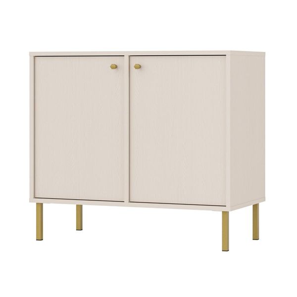 Cassettiera Stretta Iros 2 - Beige / Oro-image