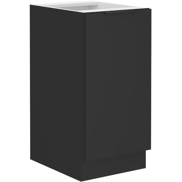 Mobiletto Inferiore A Un'anta Saju - Larghezza 40 Cm, Nero-image