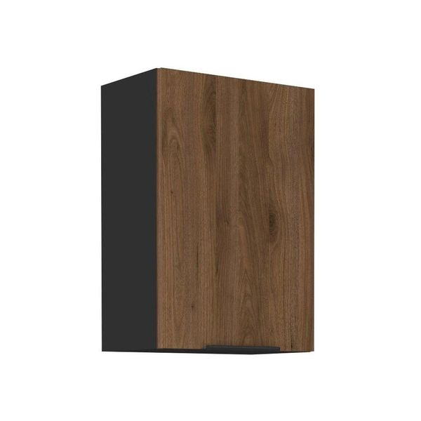 Mobile Cucina Superiore Tova - Larghezza 50 Cm, Noce Okapi / Nero-image