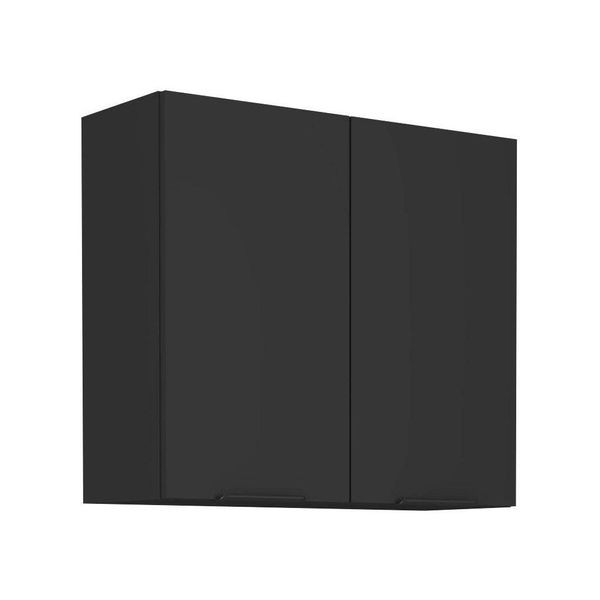 Mobile Cucina Superiore Saju - Larghezza 80 Cm, Nero-image
