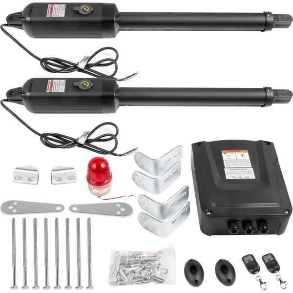 Vevor Apricancello A Doppio Battente, Apricancello Automatico, Set Completo Di Telecomando, Apricancello Doppio, Carichi Pesanti Fino A 399,16 Kg, Cancello Lungo 457 Mm, Apricancello Da 80 W Alimentato In C.A-image