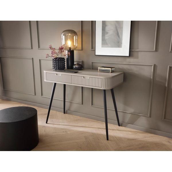 Toilette Cashmere Mdf Con Gambe Nero/Oro 103X49X80 Cm-image