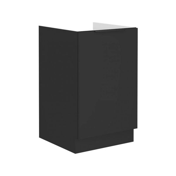 Mobile Lavabo Ad Un'anta Saju - Larghezza 50 Cm, Nero-image