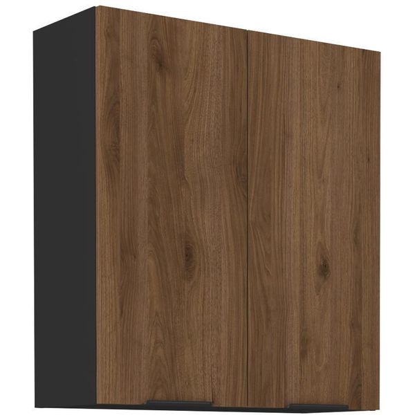 Pensile Alto Tova - Larghezza 80 Cm, Noce Okapi / Nero-image