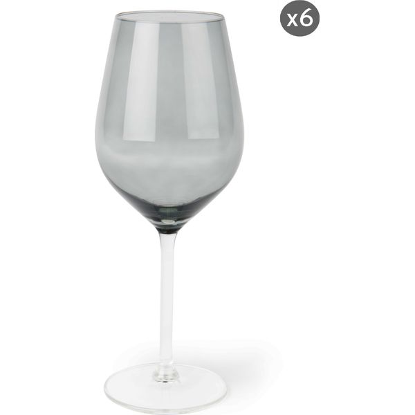 Excelsa Set Di 6 Bicchieri Da Vino Colorati 50 Cl Grigio-image