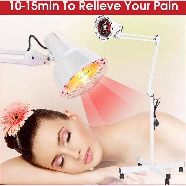 Lampada Terapeutica 275W Lampada A Infrarossi Lampada Termica A Infrarossi Con Ruote Supporto E Temporizzazione-image