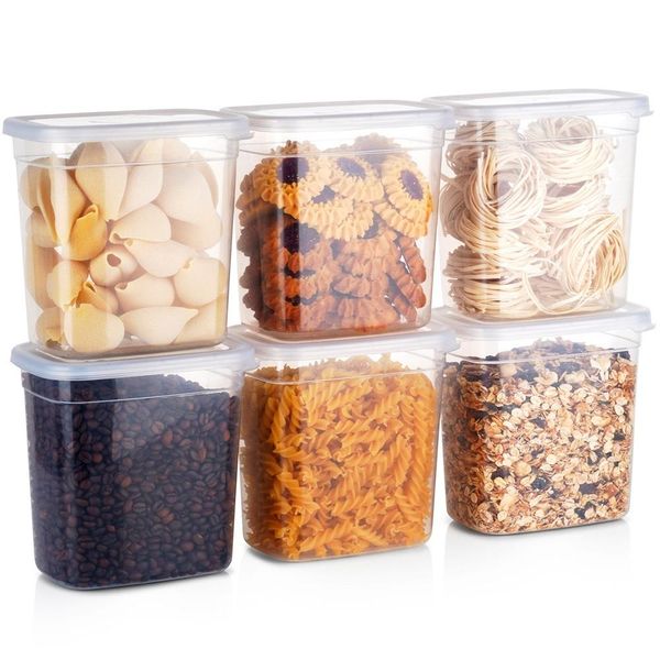 Contenitori Per Alimenti Vilde Con Coperchio Contenitori Per Alimenti Contenitori Per Cucina 1,85 L 6 Pz.-image
