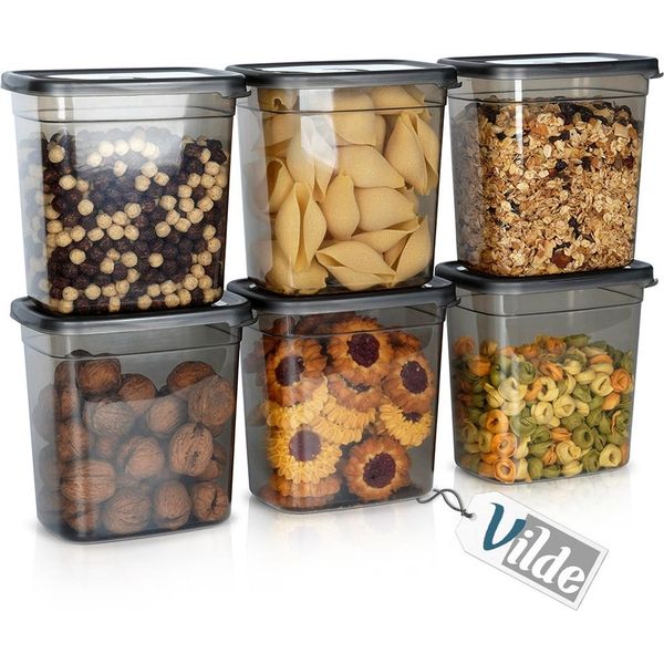 Contenitore Vilde Per Alimenti Secchi Con Coperchio Contenitore Da 1,85 L 6 Pz.-image