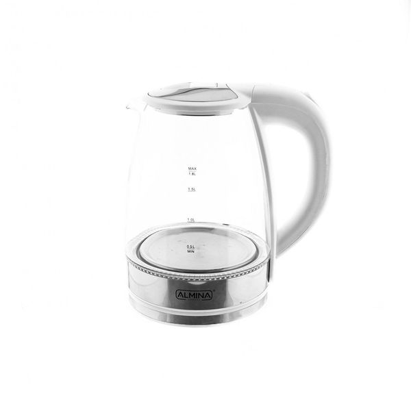 Bollitore Bollitore In Vetro Da 1,8 Litri Con Indicatore Di Livello Dell'acqua Con Illuminazione A Led Bianco-image