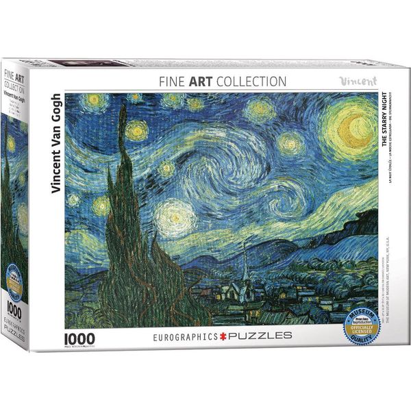 Puzzle Da 1000 Pezzi - Puzzle - Vincent Van Gogh - Notte Stellata + Cornice In Alluminio Per Puzzle Da 1000 Pezzi-image