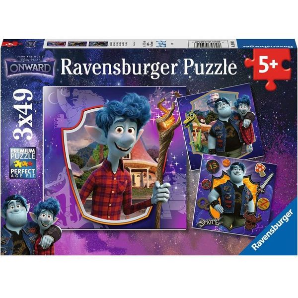 Ravensburger 05091 Disney Onward 3 Puzzle Da 49 Pezzi Per Bambini Dai 5 Anni In Su-image