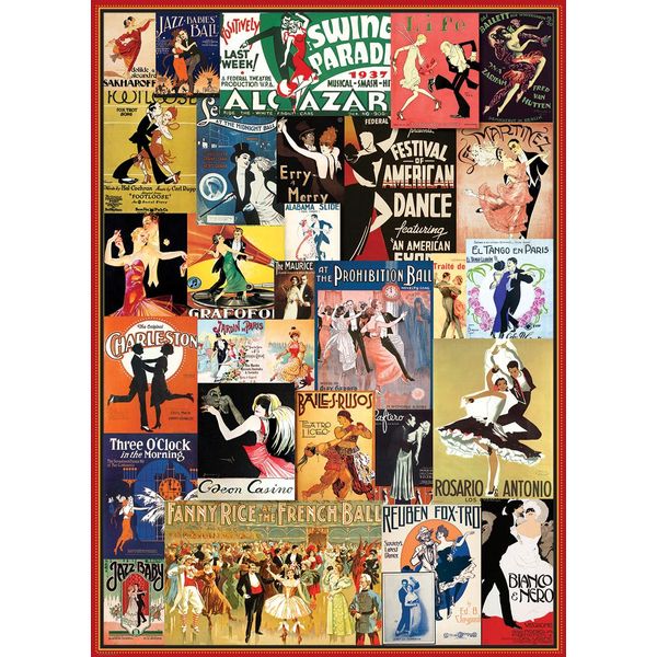 Puzzle Da 1000 Pezzi - Puzzle - Vintage Art Deco - Poster Di Danza Classica + Cornice In Alluminio Per 1000 Pezzi-image
