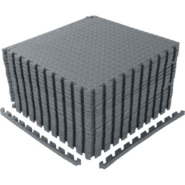 Fch 18 Pezzi 30 X 30 Cm Set Di Tappetini Di Protezione Con Pezzi Finali Tappetino Di Protezione Per Pavimenti Tappetini Per Sottofondo Tappetini Di Protezione Per Pavimenti Tappetino Per Puzzle Tappetino Per Piscina, Grigio-image