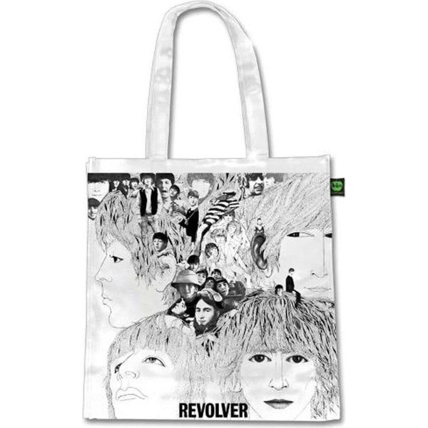 The Beatles - Borsa Tote "Revolver"" RO9454 (Taglia Unica) (Bianco/Nero)"-image
