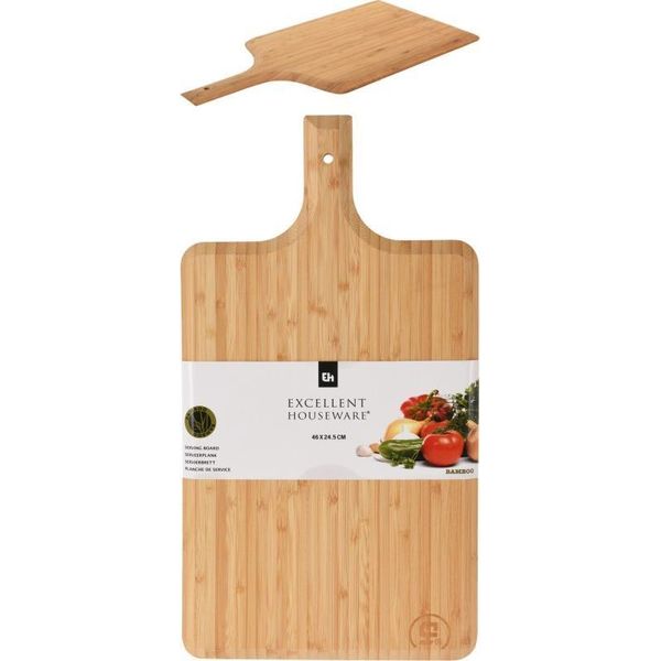 Tagliere E Tavola Da Portata 46 X 25 Cm In Bambù-image