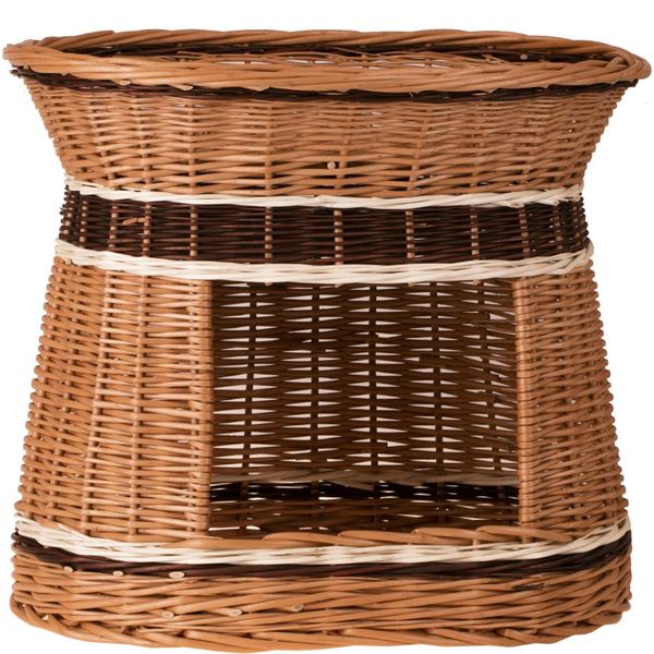 Rifugio Ovale Per Gatti In Colore Naturale / Cesto Per Gatti / Torre Per Gatti 46X38 H45 Cm-image