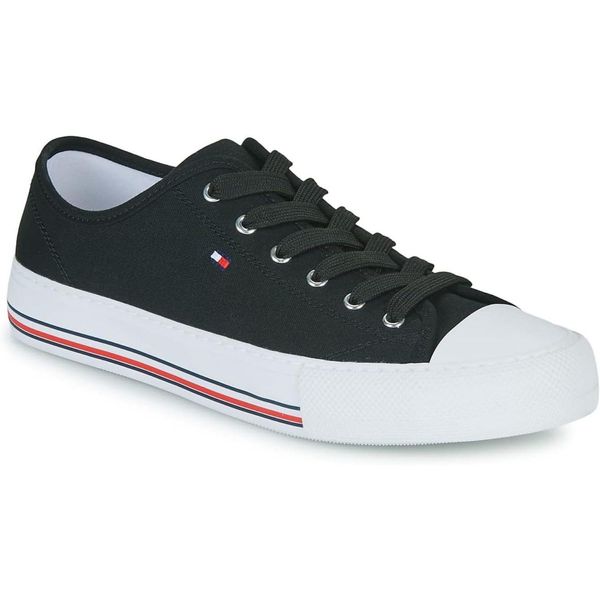 Scarpe Da Donna Giovani Tommy Hilfiger Scarpe Da Ginnastica Basse Stringate Nero 36-image