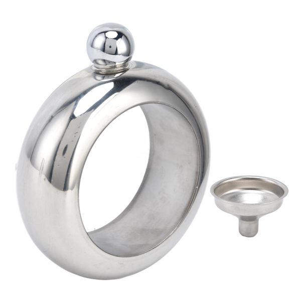 Bracciale A Fiaschetta, Bottiglie Di Vino In Acciaio Inox, Regalo Per Il Trasporto Di Bevande Con Imbuto, 100 Ml-image