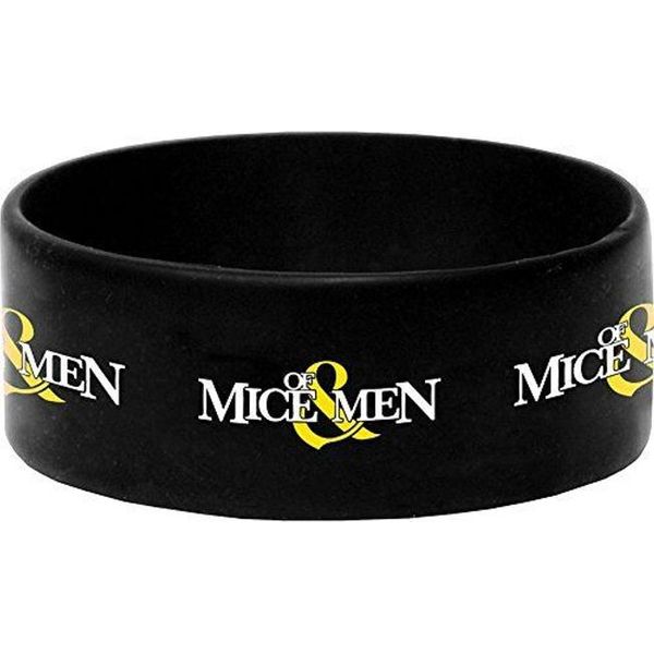 Of Mice And Men - Braccialetto In Silicone Logo RO6917 (Taglia Unica) (Nero)-image