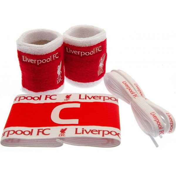 Liverpool Fc - Set Di Accessori 4-Pack Crest TA9360 (Taglia Unica) (Rosso/Bianco)-image