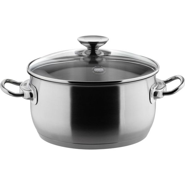 Casseruola Con Coperchio In Vetro Da 16, 20 O 24 Cm, Acciaio Inox, Lucido - Injoy® Senza Sigillante-image