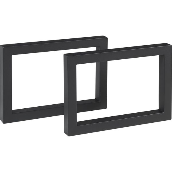 Set Di 2 Telai Da Tavolo 'Lunderskov' Per Tavolino Panca Sgabello Acciaio 35 X 50 Cm Nero-image