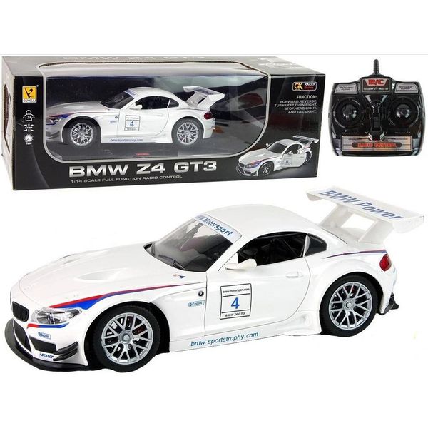 Coil Rc Auto, Veicoli Telecomandati, Modellino Di Auto, Bmw Z4 GT3, 1:14, Led, Frequenza: 2,4 Ghz, Per Bambini A Partire Da 3 Anni, Bianco-image