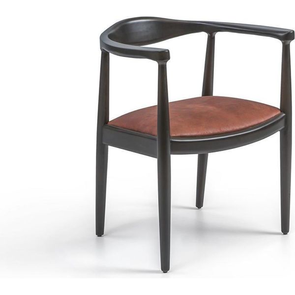 Sedia Di Design Con Braccioli Sedia In Legno Nuovo Arredamento Seduta Imbottita-image