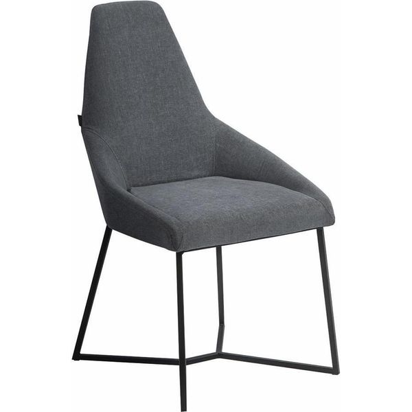 Sedia Di Design Sedia Moderna Imbottita Sedia Da Pranzo Grigia Nuovi Mobili-image