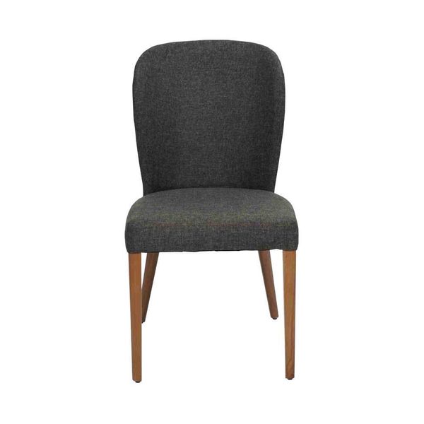 Sedia Moderna Grigia In Legno Poltrona Imbottita Poltrona Di Design Poltrona Monoposto-image