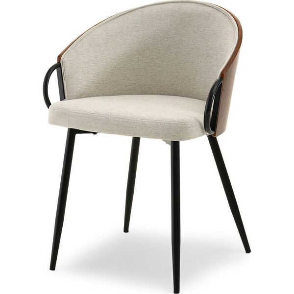 Sedia Da Pranzo Cerys - Noce / Beige-image