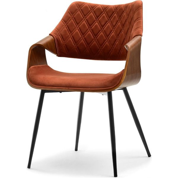 Sedia Da Pranzo Di Design Nenet - Noce / Rame-image