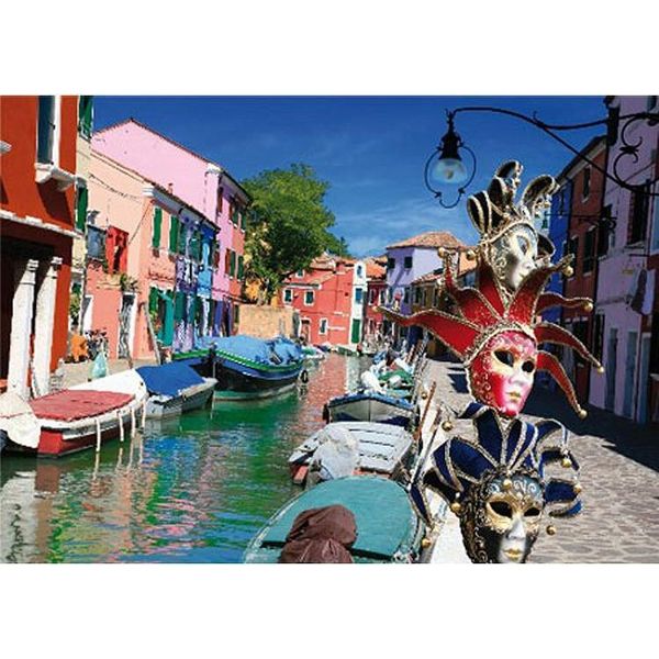 D-Toys Puzzle 1000 Pezzi Burano Italia Paesaggio Colorato Motivo-image
