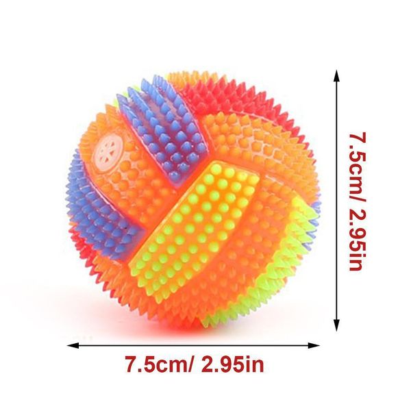 Palle Da Salto Lampeggianti, Palla Da Stress Rimbalzante, Palline Rimbalzanti Morbide Spike Light Up-image