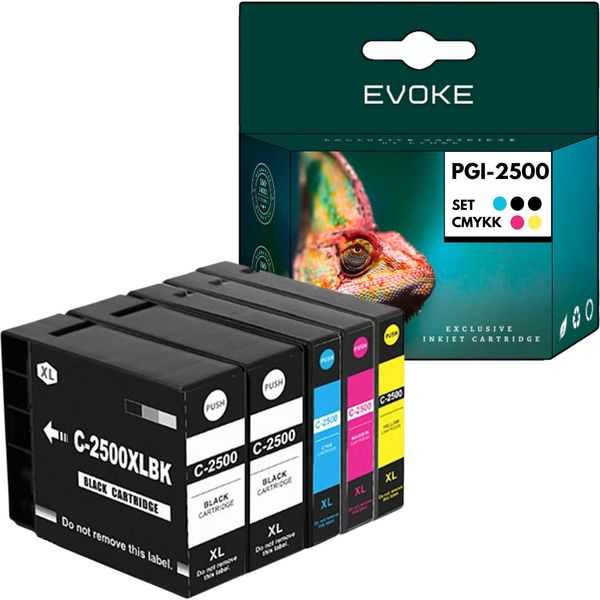 Cartucce Per Canon PGI2500 Xl Pgi 2500 Cmykk ️️ Maxify MB5050 MB5150 MB5350 MB5450 Ib4050 ️-image
