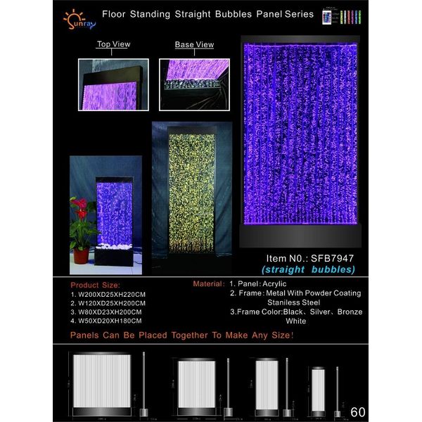 Parete Divisoria Scaffale Armadio Pareti A Colonna Led 200X220 Pareti Ad Acqua Parete Ad Acqua-image